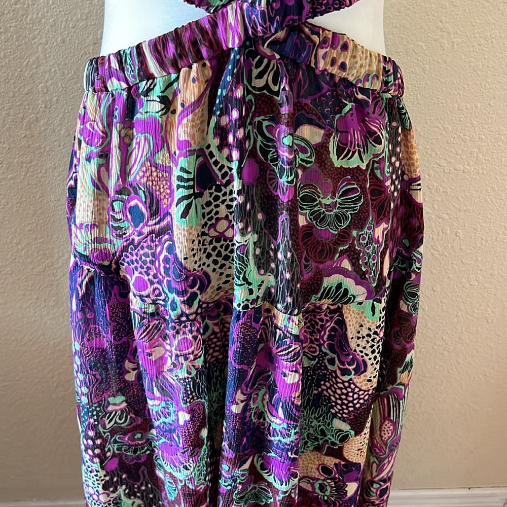 A.L.C Silk Waverly Orchid Dress Size 12 - Picture 7 of 12